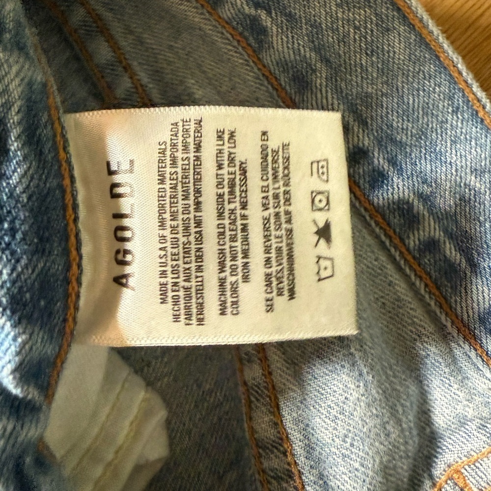 Agolde Jamie High Rise Classic Light Blue Jeans - Picture 8 of 13